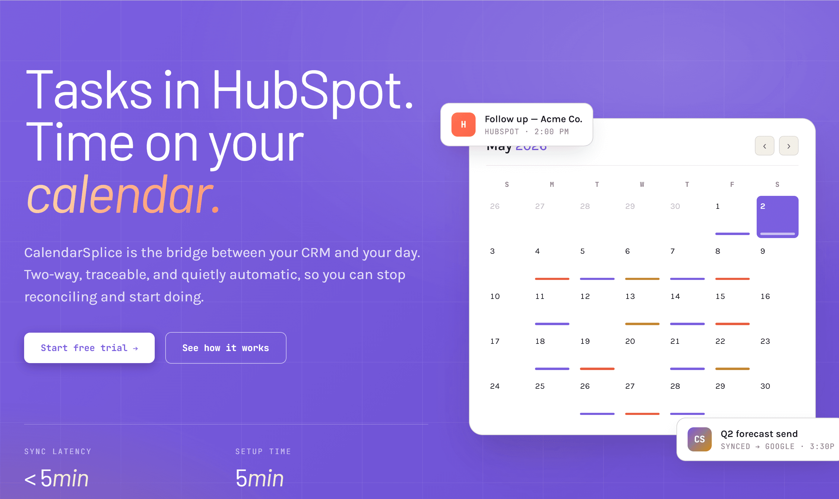 Creating a two-way sync that keeps HubSpot tasks and calendars aligned without manual work.